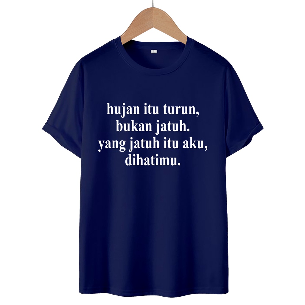 KAOS T-SHIRT HUJAN/ KAOS DISTRO WANITA.