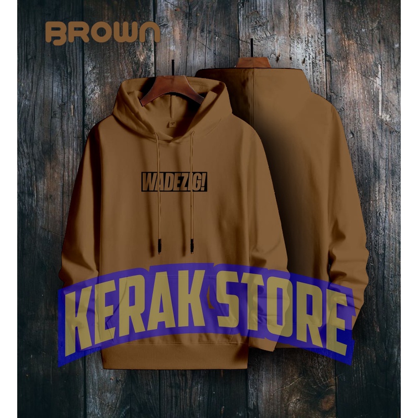 WADZIG Jaket Sweater Distro - Sweater Hoodie Pria Dan Wanita Flece Tebal