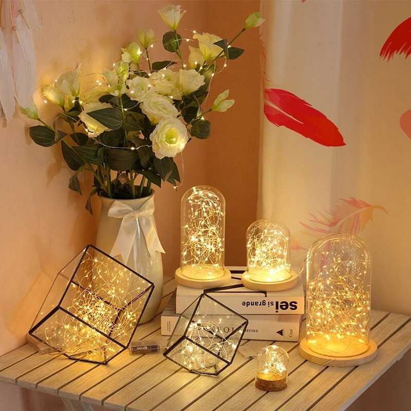 (BISA COD) FTIHSHP OKAL Lampu Hias String Lights Fairy Battery Box Waterproof 100 LED 10M - G3