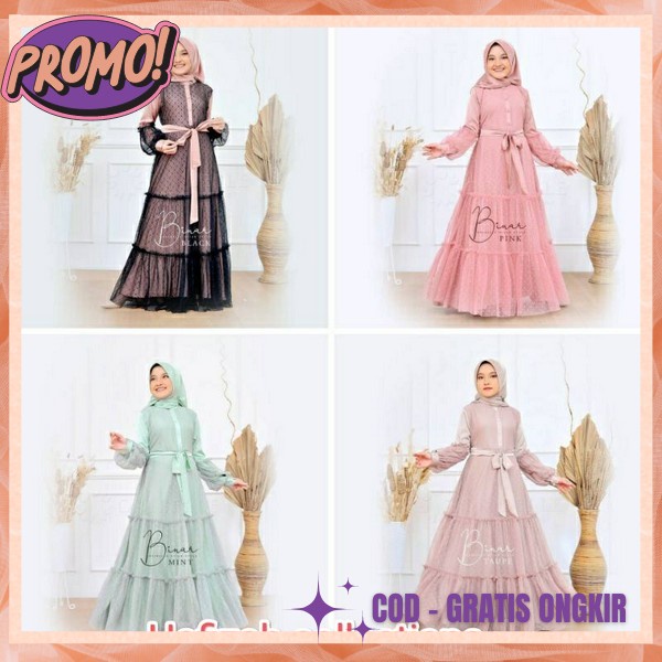 Baju Muslim Perempuan Remaja Lebaran Mewah Syari Pakaian Games Model Simpel Elegan Murah Bahan Adem 