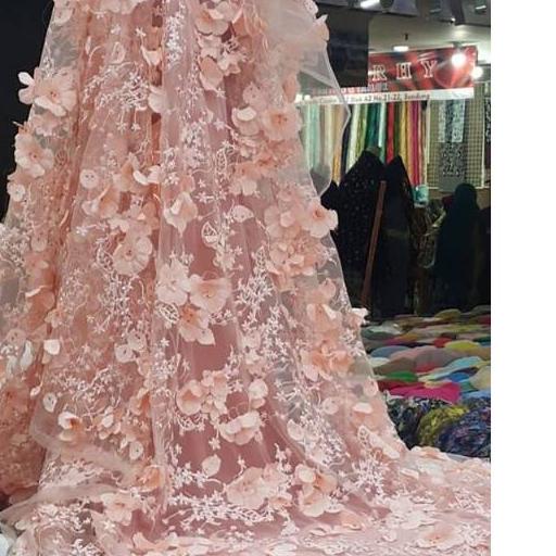 ➢ Tulle 3D L298 harga per setengah meter ◄