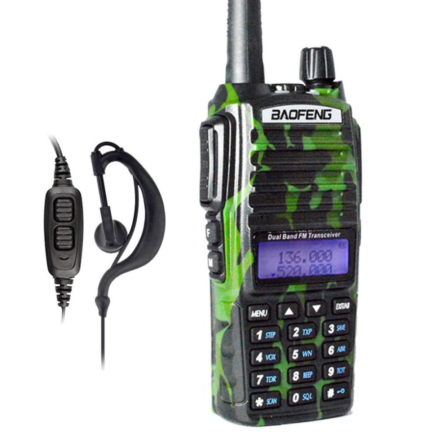 HT Baofeng UV 82 Army dual band 5watt Garansi 1 Tahun Walkie talkie | Bofeng BF-UV82 UV-82 Loreng Doreng Tentara Abri Hijau Handy talky radio Boafeng