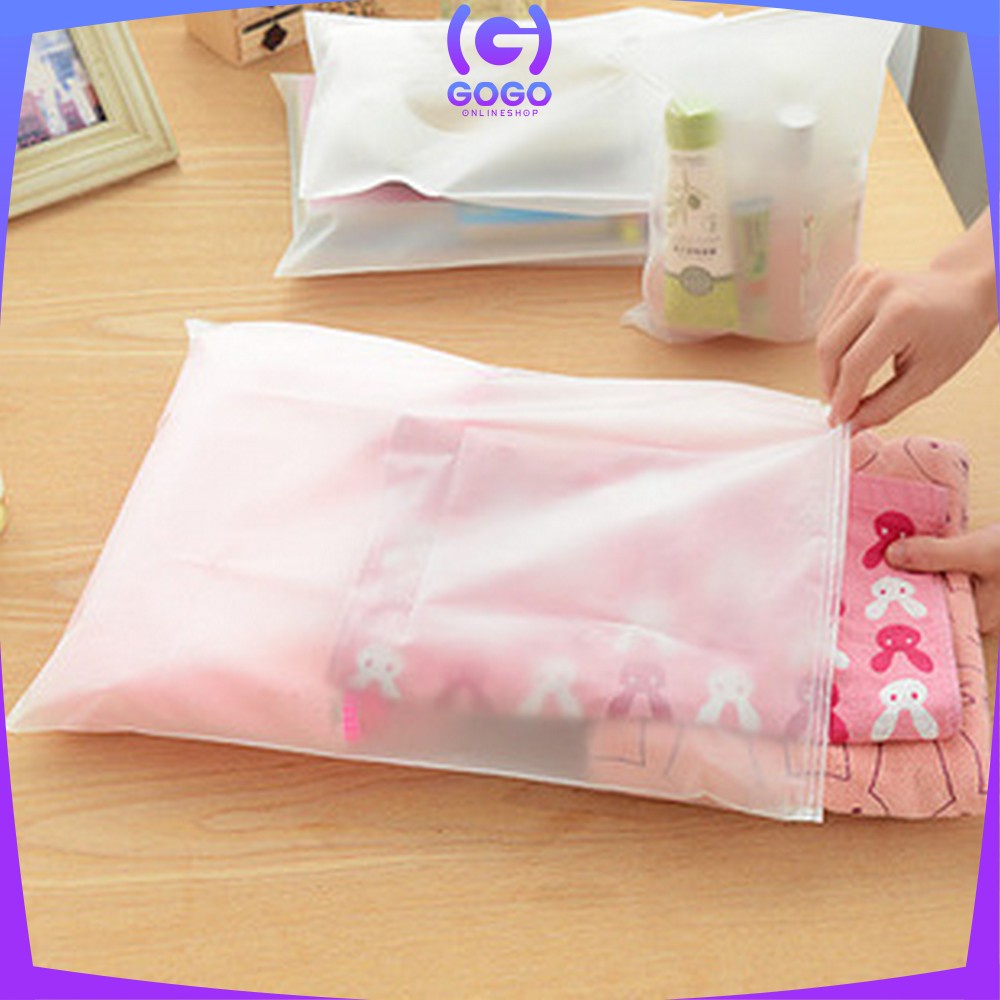 GOGO-C33 Ziplock Bag Polos Travel Pouch Tas Penyimpanan Pakaian Anti Air / Tas Make Up Tas Kosmetik Serbaguna Pouch Zip Lock Organizer Bag