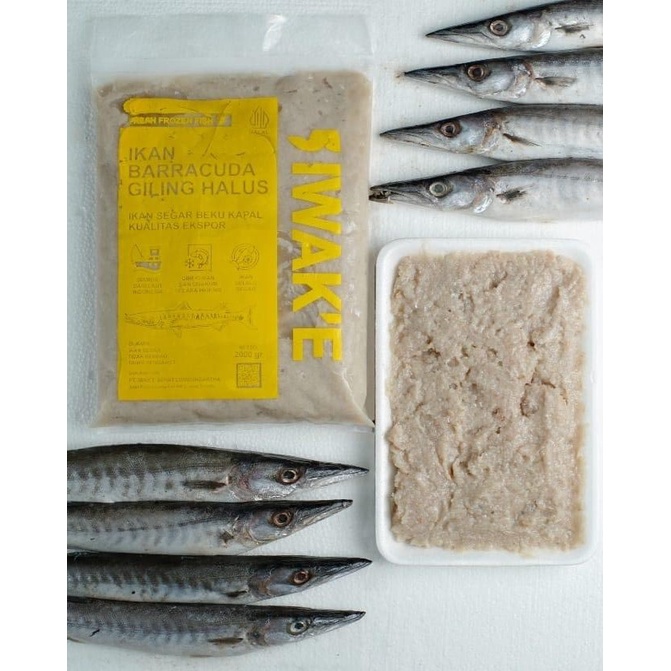 IKAN GILING HALUS 1KG IWAKE BARAKUDA KACANG-KACANG ALU-ALU MINCED FISH