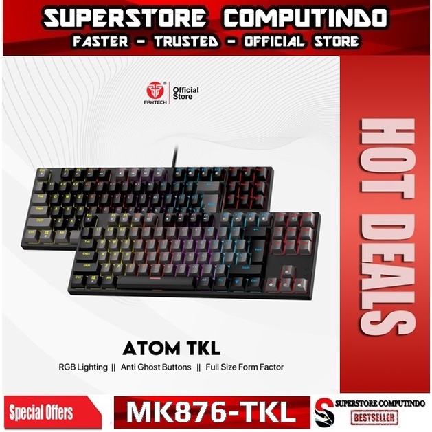 Fantech ATOM MK876 RGB Gaming Mechanical Keyboard TKL - Black