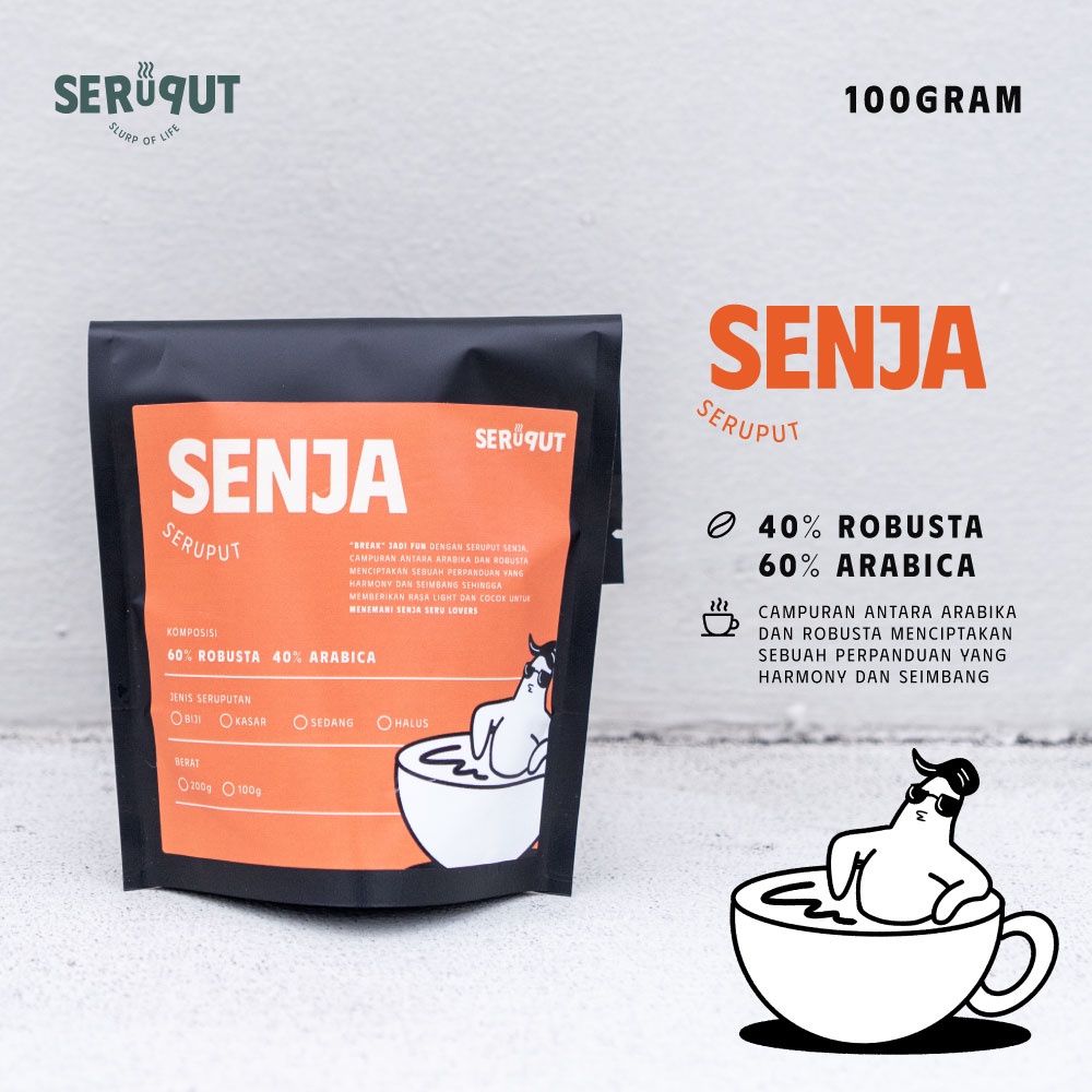

Seruput SENJA Coffee Biji Kopi Houseblend Robusta Arabika 100gram