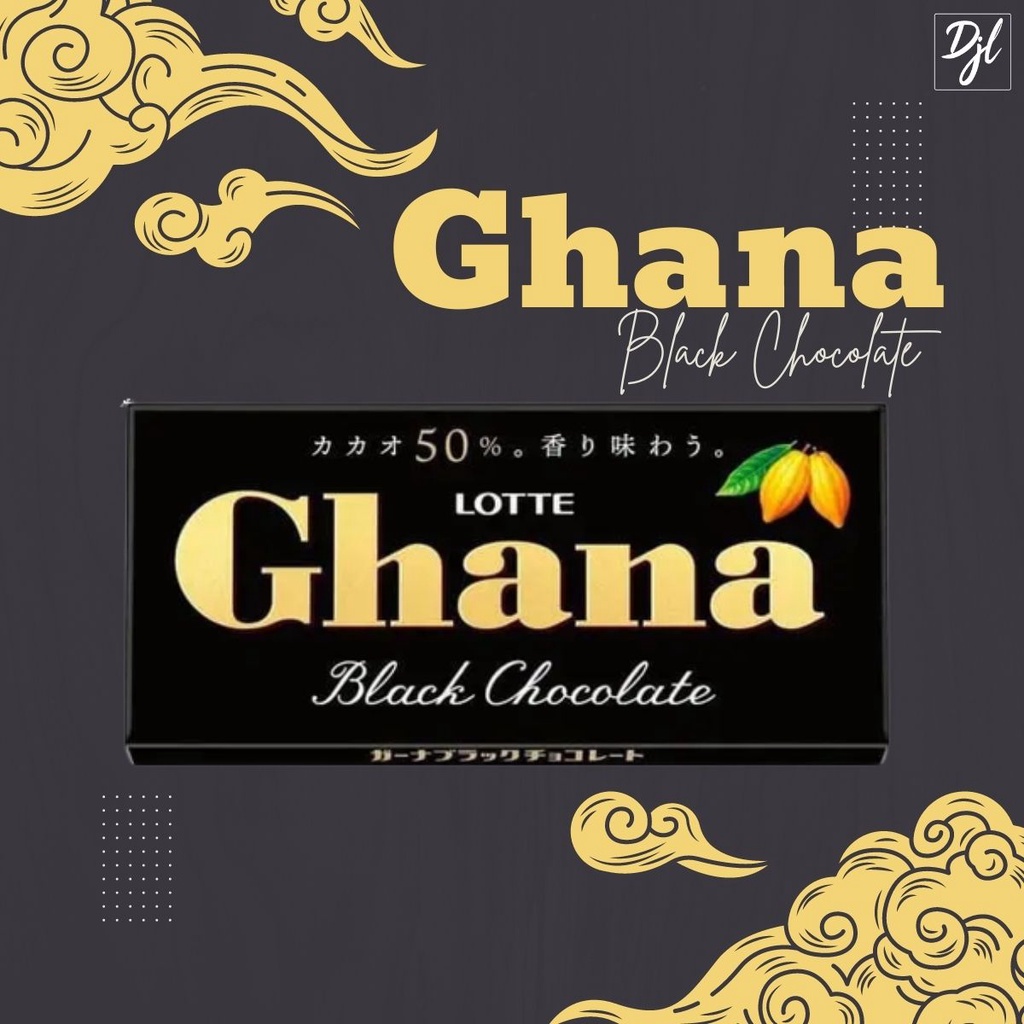 

(BUY 2 GET 2) Lotte Ghana Chocolate 50g Cokelat Premium Ghana 2 Pcs