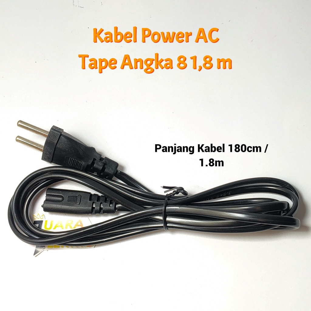 Kabel Power AC Tape Angka 8 1,8 Meter