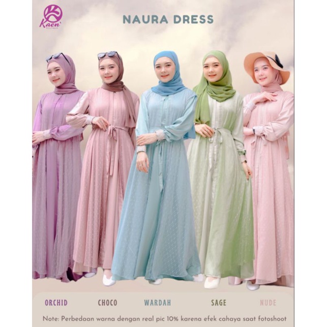 naura dress set pasmina by kaen
