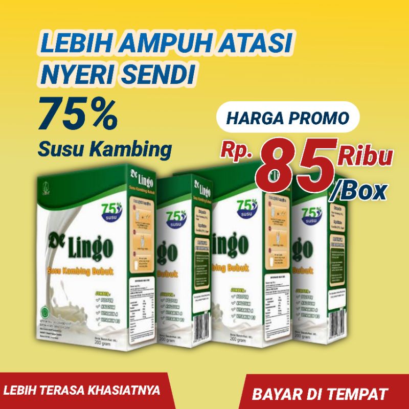 

SUSU KAMBING PLATINUM BANTU ATASI NYERI SENDI OSTEOARTHRITIS DAN PERNAFASAN PREMIUM Delingo