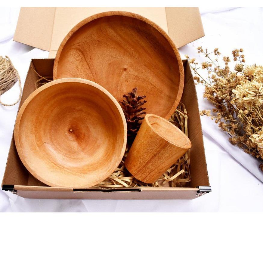 

♥ Capella Hampers alat Makan Kayu (3 pcs) Gift box / Parcel / Kado / Hadiah / Souvenir Lebaran Ramadhan Idul Fitri ➢