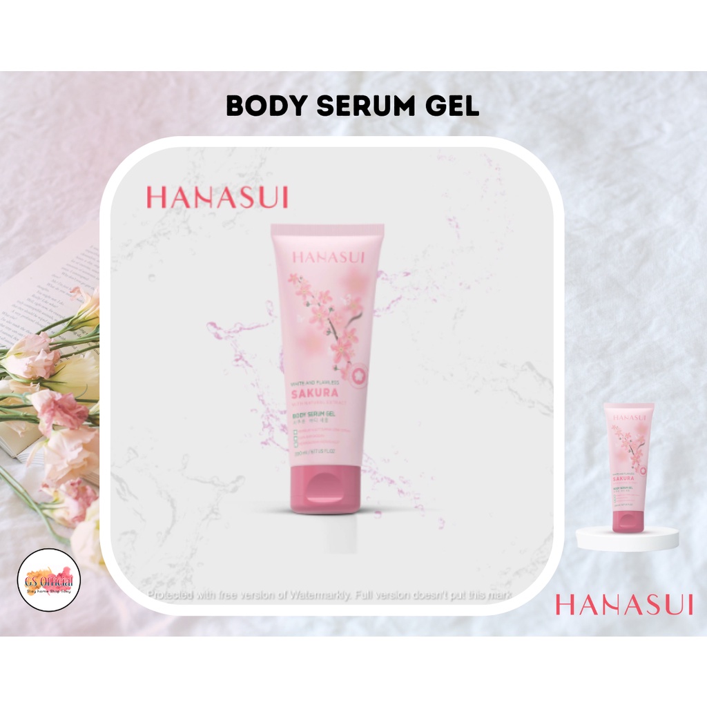 HANASUI - Body Serum Gel 200 mL Sakura Aloevera Vitamin C Whitening