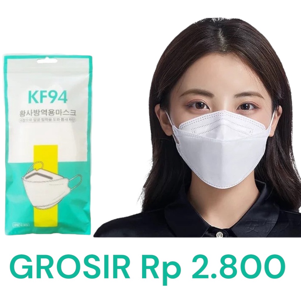 MASKER KF94 ISI 10PCS HITAM PUTIH