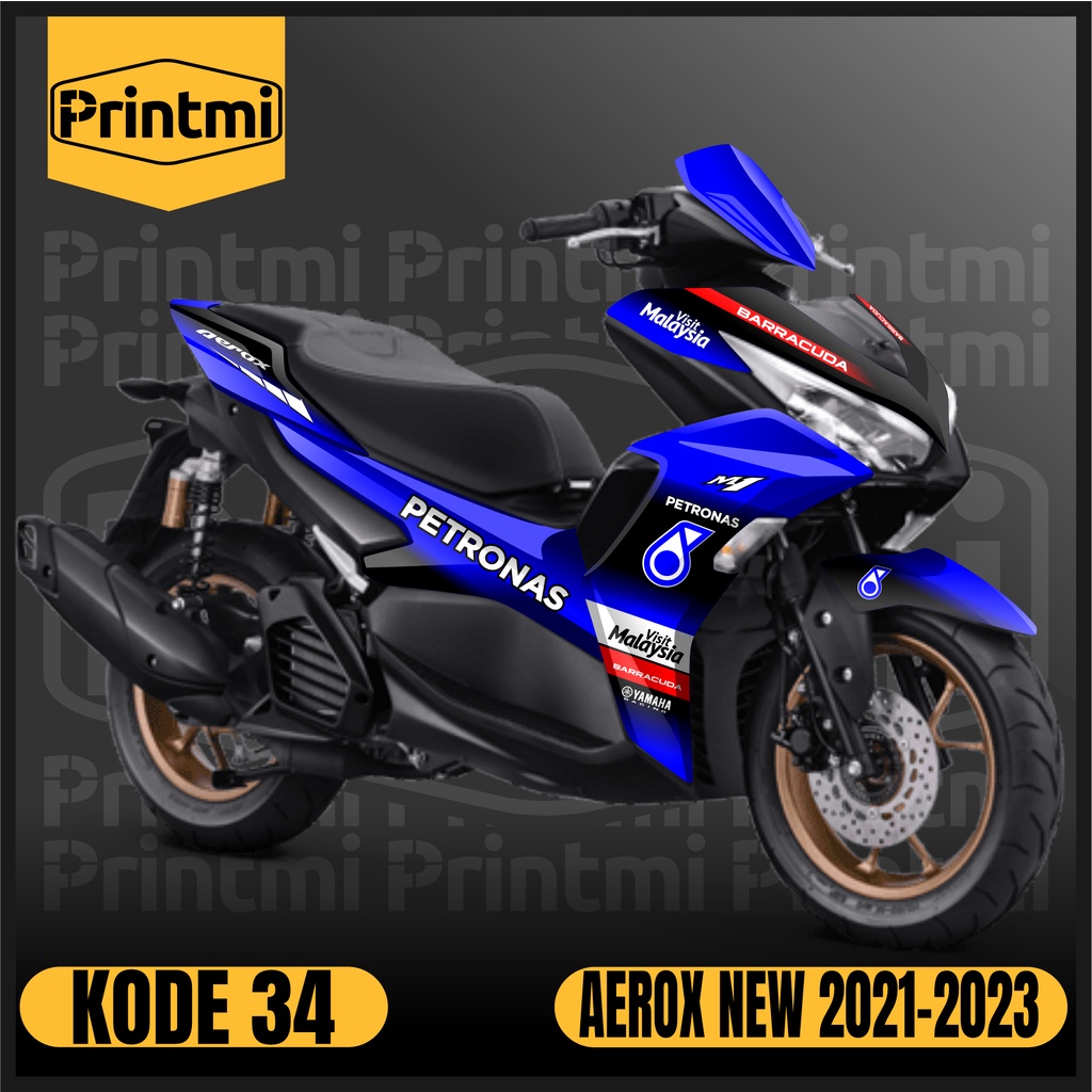 Printmi Decal Motor Aerox New 2021 2022 2023 2024 2025 Full Body Stiker Connected VVA 155 Sticker Ya