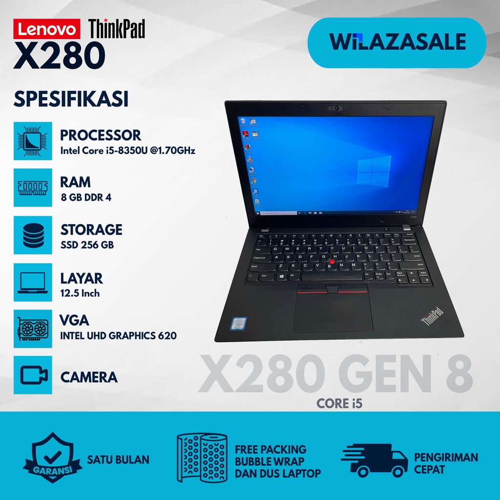 PROMO LAPTOP LENOVO THINKPAD T470 CORE I5 SSD 256GB RAM 8GB 14 INCH