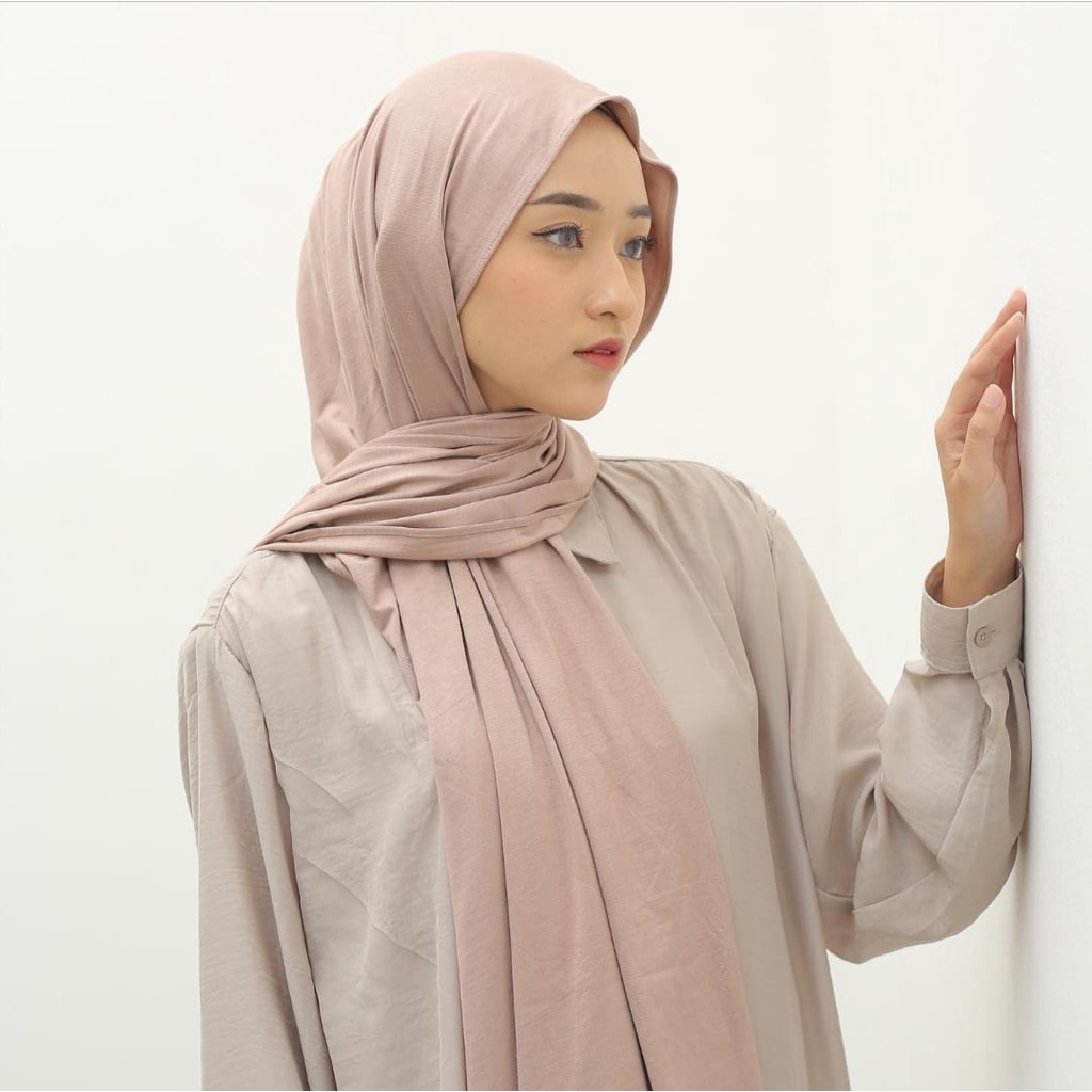 pashmina kaos jersey premium / pashmina meleyot flowy turkey shawl