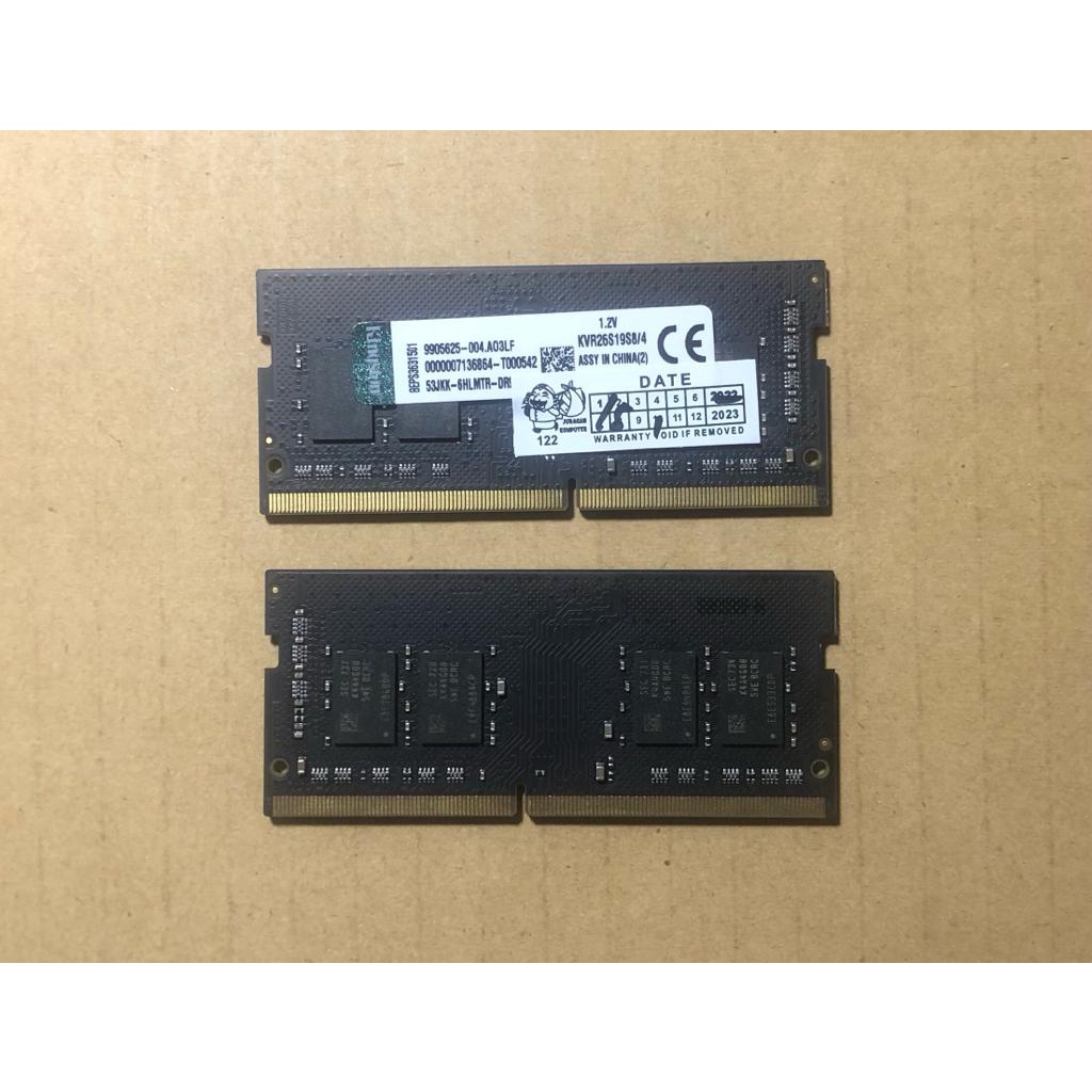 MEMORY SODIMM DDR4 KINGSTON 4GB PC2666 / 21300