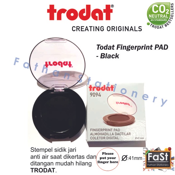 

Terlaris Stampel Sidik Jari / Fingerpad Trodat 9094 Warna Hitam Original