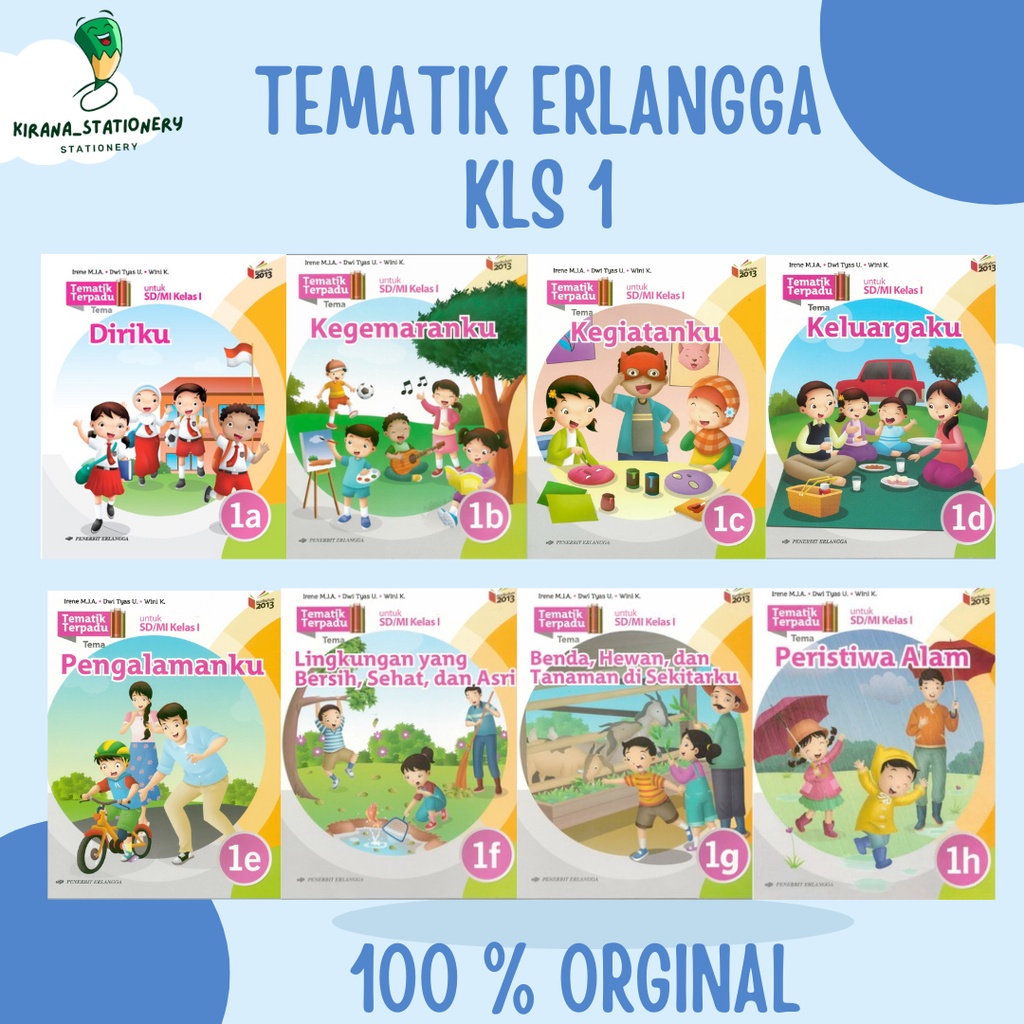 BUKU TEMATIK TERPADU SD KELAS 1 ERLANGGA 1A 1B 1C 1D 1E 1F 1G 1H TEMA 1A - 1H TERMURAH TEMATIK TERPA