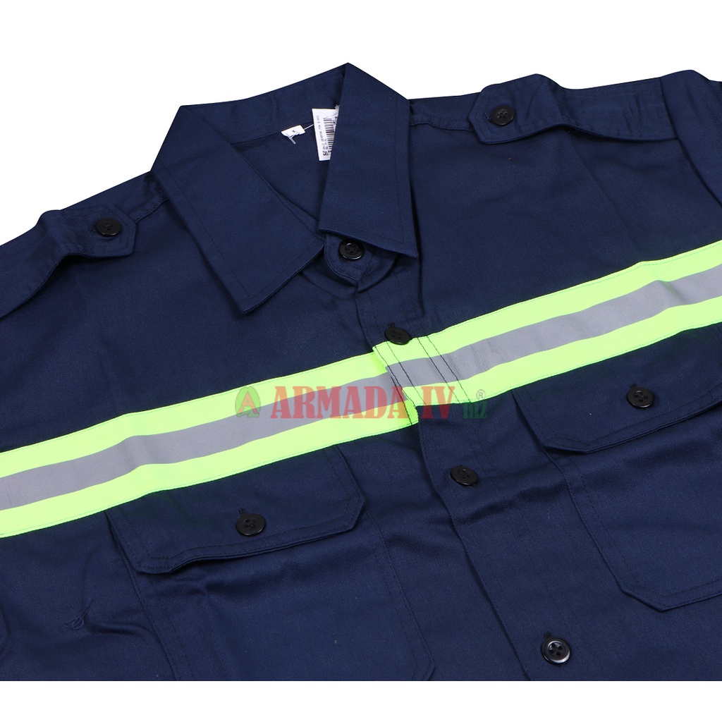 Baju Wearpack PENDEK BIRU DONGKER Scotlet Hijau Baju Kerja Safety