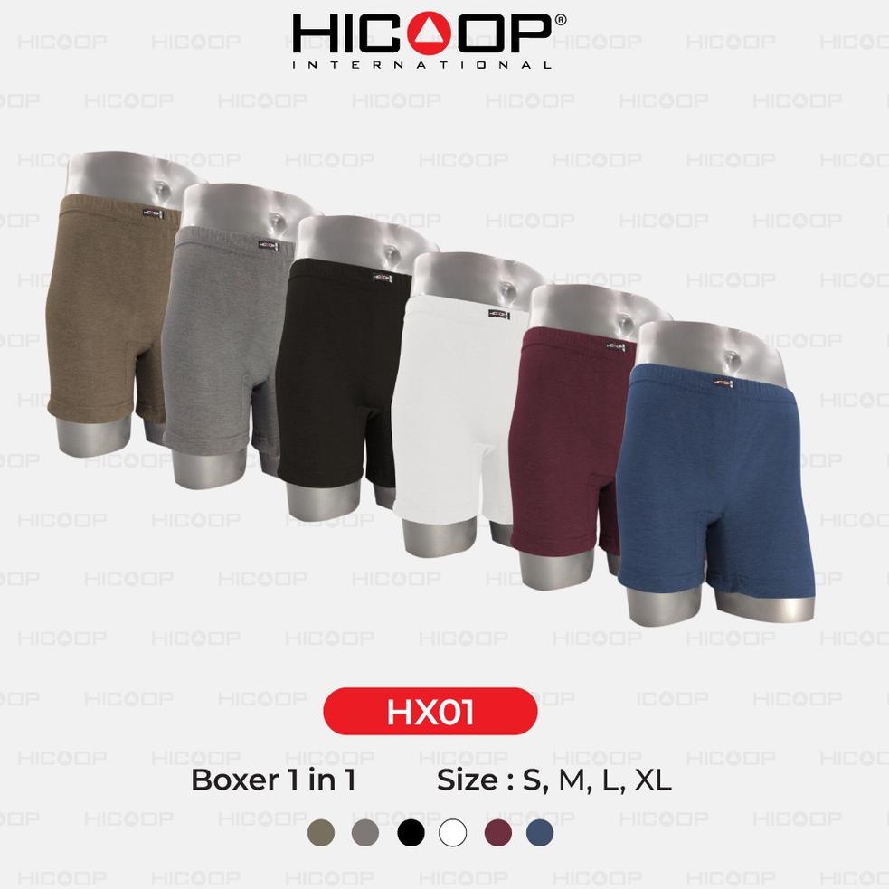 TERMURAH Celana Boxer Pria Celana Pendek Pria Pakaian Dalam Hicoop HX01