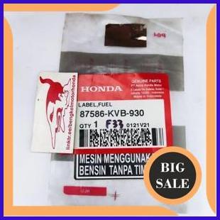 Label Fuel Stiker Tangki Bensin Tanpa Timbal Beat Vario Scoopy Spacy CS1 Pop Ori AHM 87586KVB930 1M4