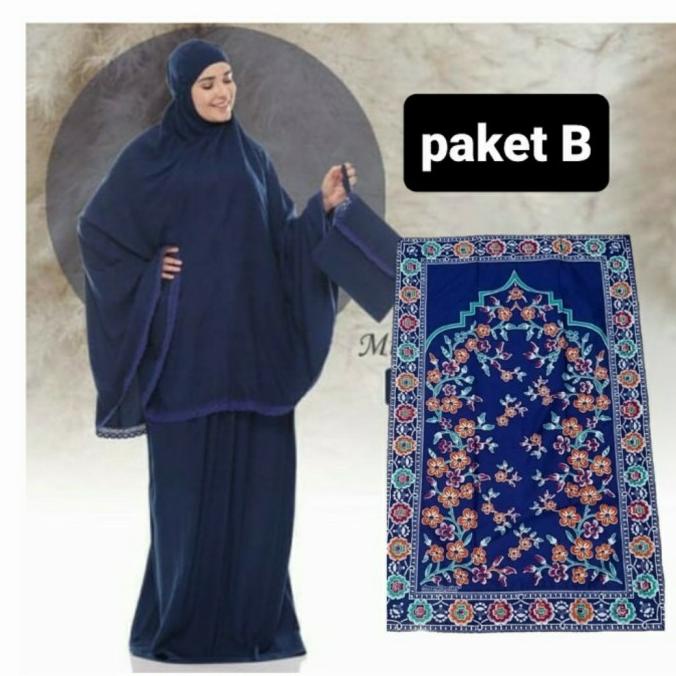 mukena traveling premium-mukena renda+mukena sajadah batik travelling