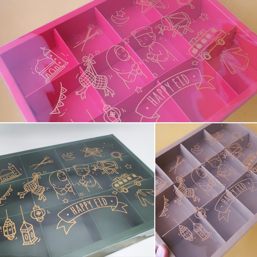 

(5 pcs)kardus eggtart sekat 12 dus fruitpie tutup mika lebaran box pie susu idul fitri packaging hampers eid mubarak