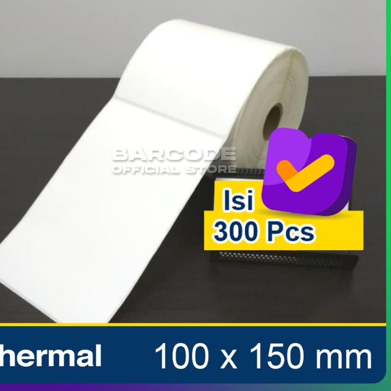 

12.12 ✨Promo✨ Label Sticker Barcode Thermal 100x150mm - 100x150 - 100 x 150 mm (Isi 300pcs) grosir
