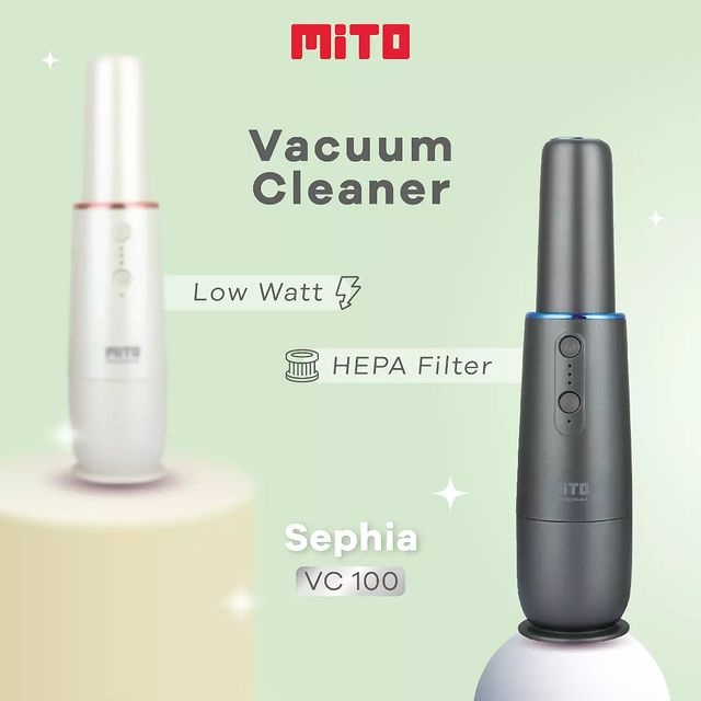 Penyedot Debu dan Kotoran Wireless MITO Sephia VC100 Dengan Hepa Filter - Handy Cordless Vacuum Cleaner Mito