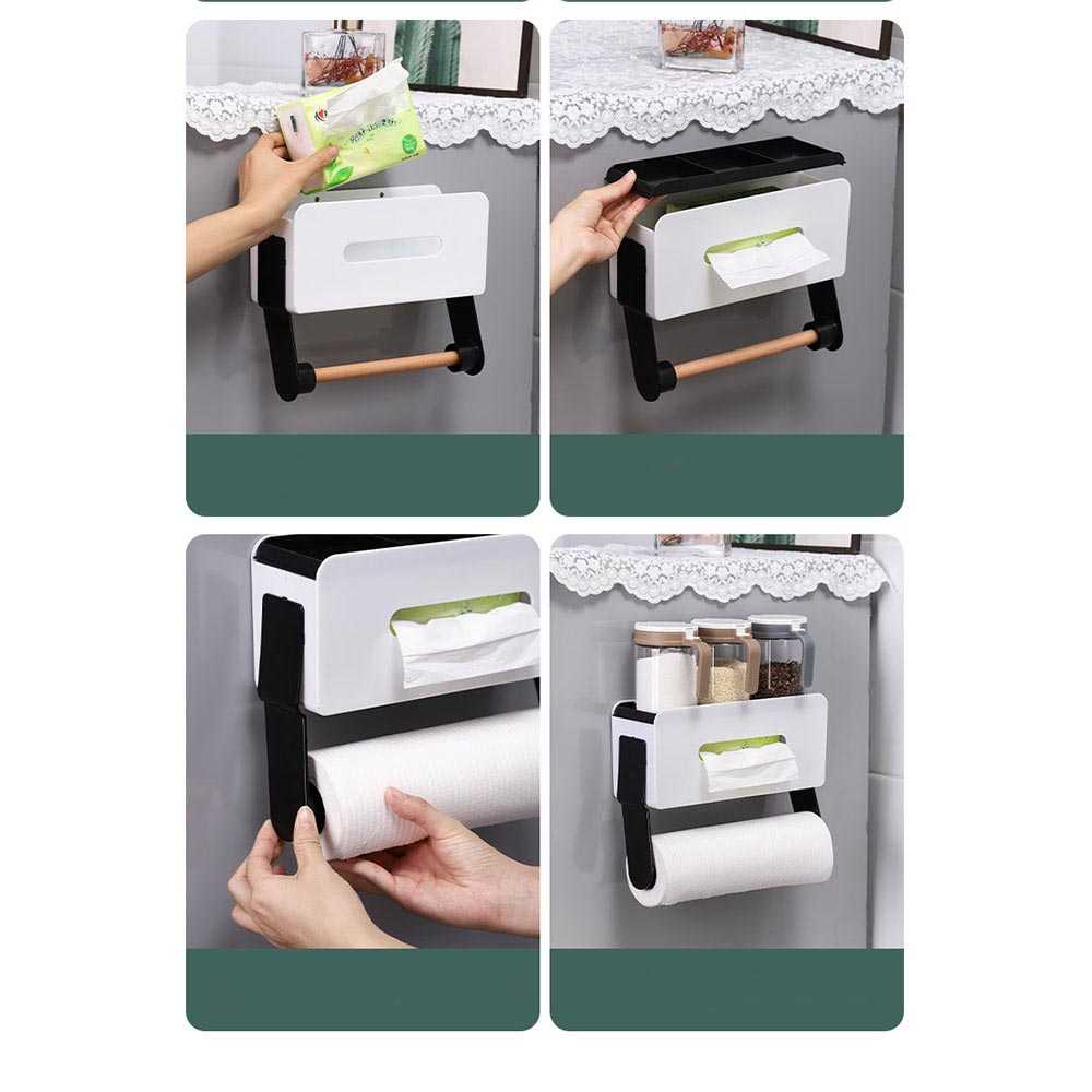 (BISA COD) FTIHSHP ROVOGO Gantungan Tempat Tisu Dapur Tissue Wall Mount - RV650