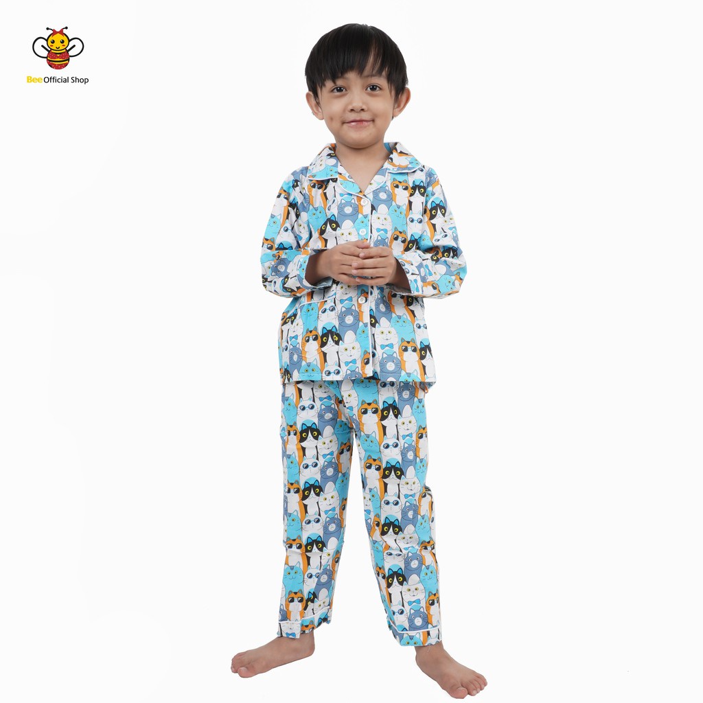 BEE - Piyama Anak Motif Karakter Setelan Baju Tidur PP Bahan Katun 1015