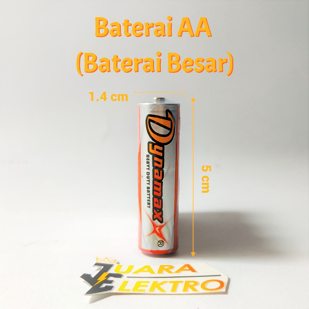 (1 PCS) DYNAMAX Baterai AA (Baterai Besar) | Baterai A2 Dry Battery Size AA