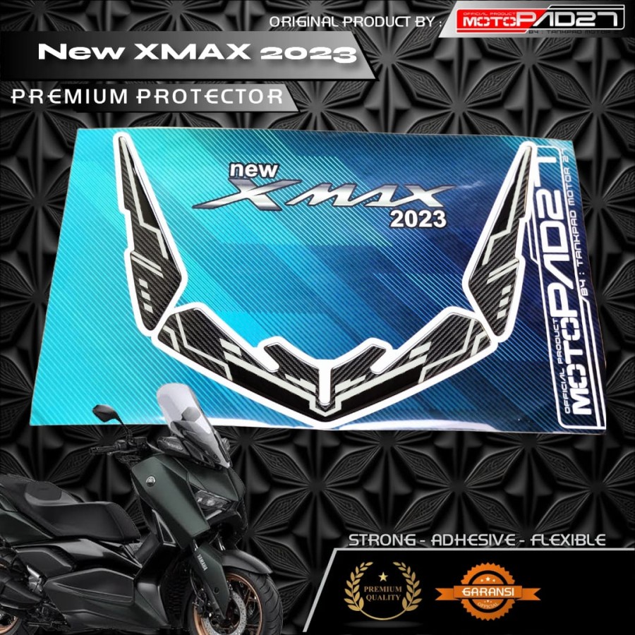 Motopad27 Stiker timbul alis lampu depan New Xmax 2023 stiker tameng depan Yamaha Xmax 2023 bahan resin