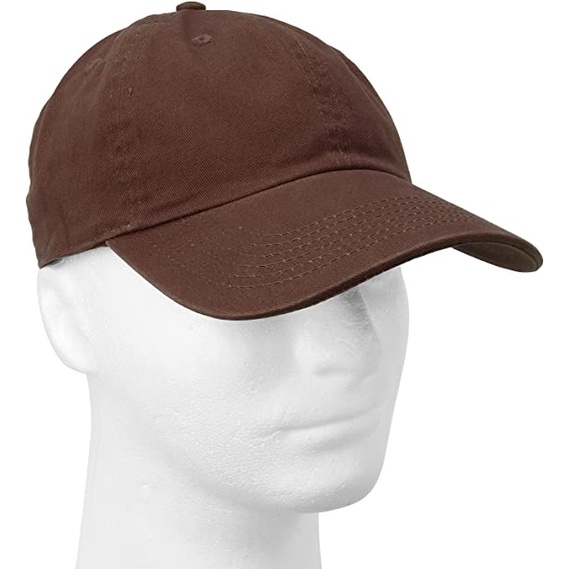 Topi Baseball Caps Polos Warna Coklat Brown Untuk Pria Wanita Remaja Hingga Dewasa