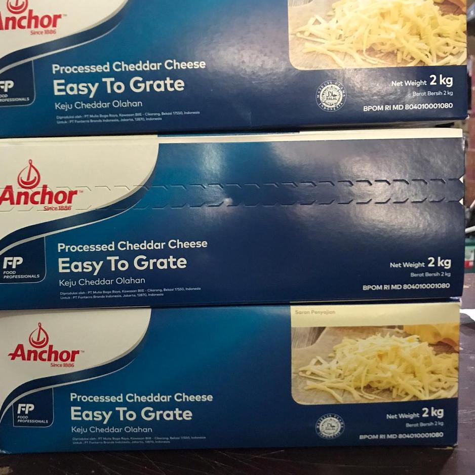 

♢ Keju Anchor ETG - Cheddar Cheese Anchor Easy To Grate - Anchor Cheese 2kg Ω