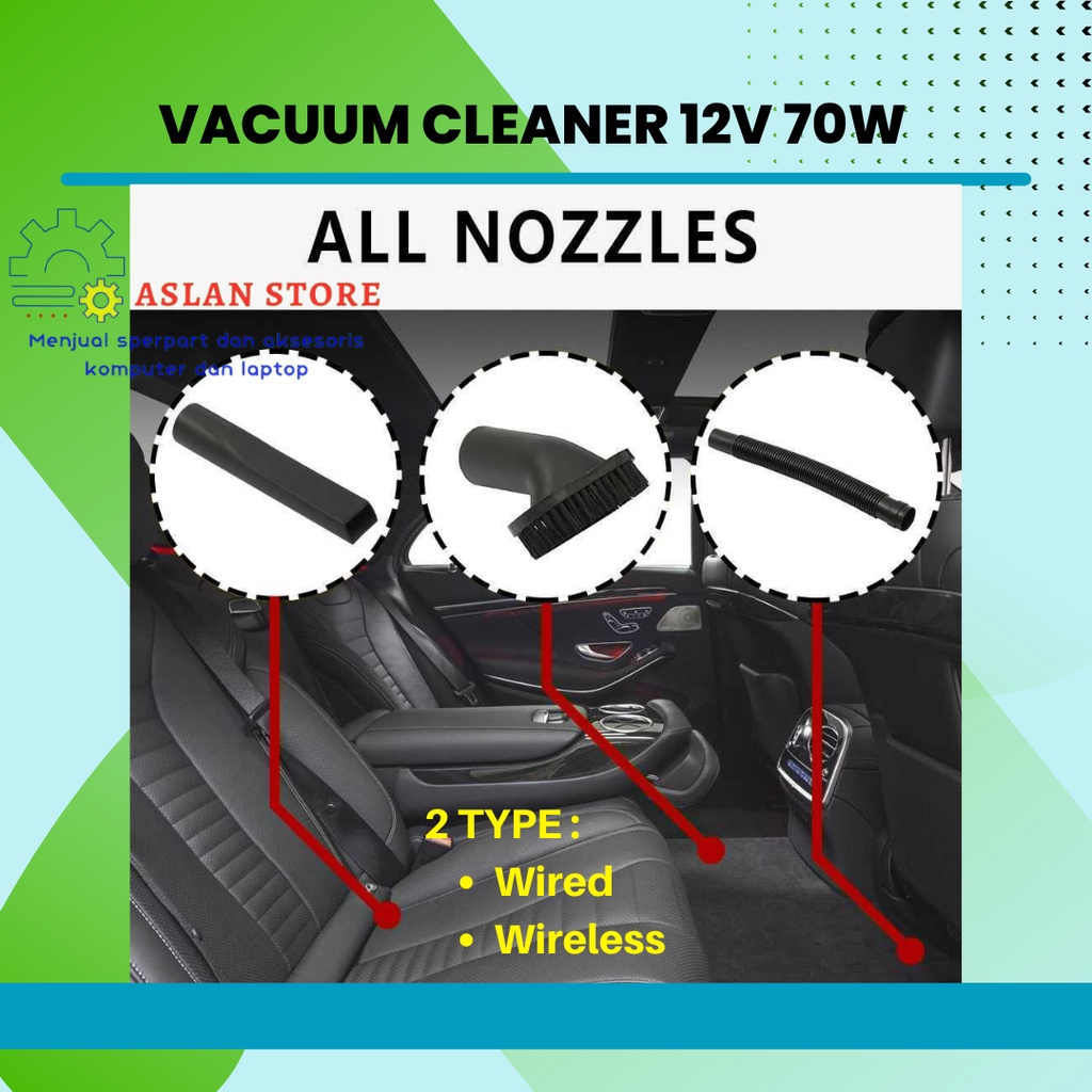 Vakum Vaccum Cleaner Penyedot Debu Minimalis Pembersih Mobil rumah 12V 70W