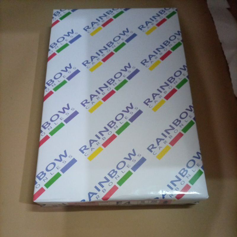 

Kertas nota (NCR) Rainbow F4 top sheet, middle sheet, bottom sheet RIM (500lbr)