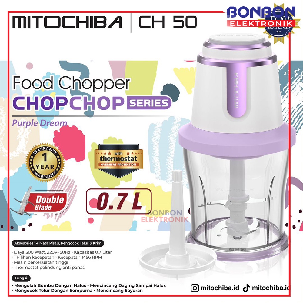 MITOCHIBA Food Chopper 0.7L CH 50 / CH50 Penggiling Daging, Es, Buah