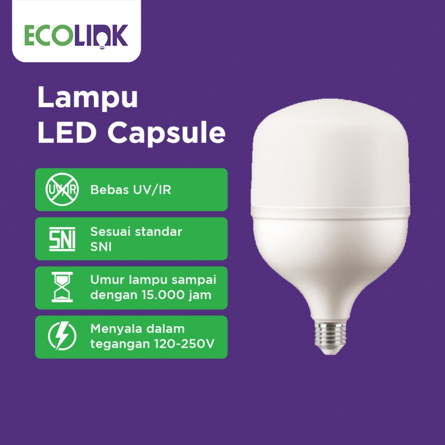 Ecolink LED Bulb Capsule 25W E27 - Cool Day Light