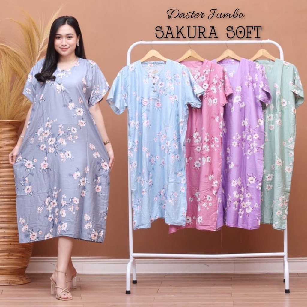 DASTER JUMBO SAKURA SOFT BUSUI LD 125-130/PJ 115 DADA KANCING BAHAN RAYON ADEM KUALITAS TERJAMIN