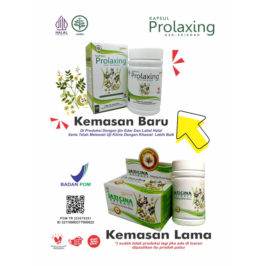 PROLAXING Kapsul Jati Cina Extract Pelangsing Herbal Alami