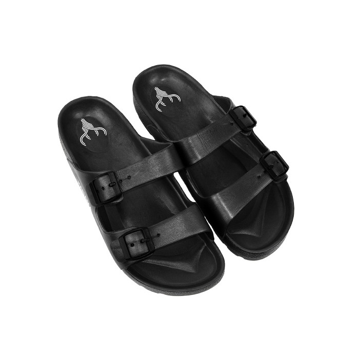 Sandal Pria Sandal Panama / Sendal Slip On / Sendal Pria Panama Torso Black - Black, 41(U8V5) Sandal