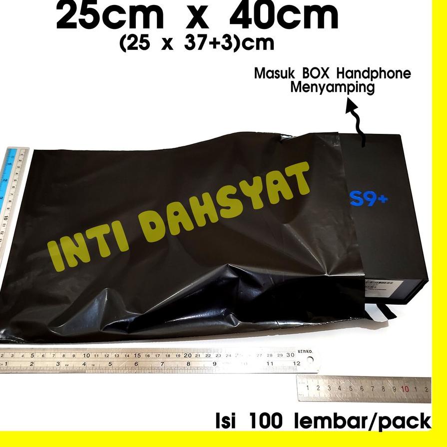 

12.12 ✨SALE✨ POLYMAILER HITAM GLOSSY 25x40 Isi +/-100lembar Plastik Amplop Kurir Toko Online Shop DHL JNE SiCepat J&T !