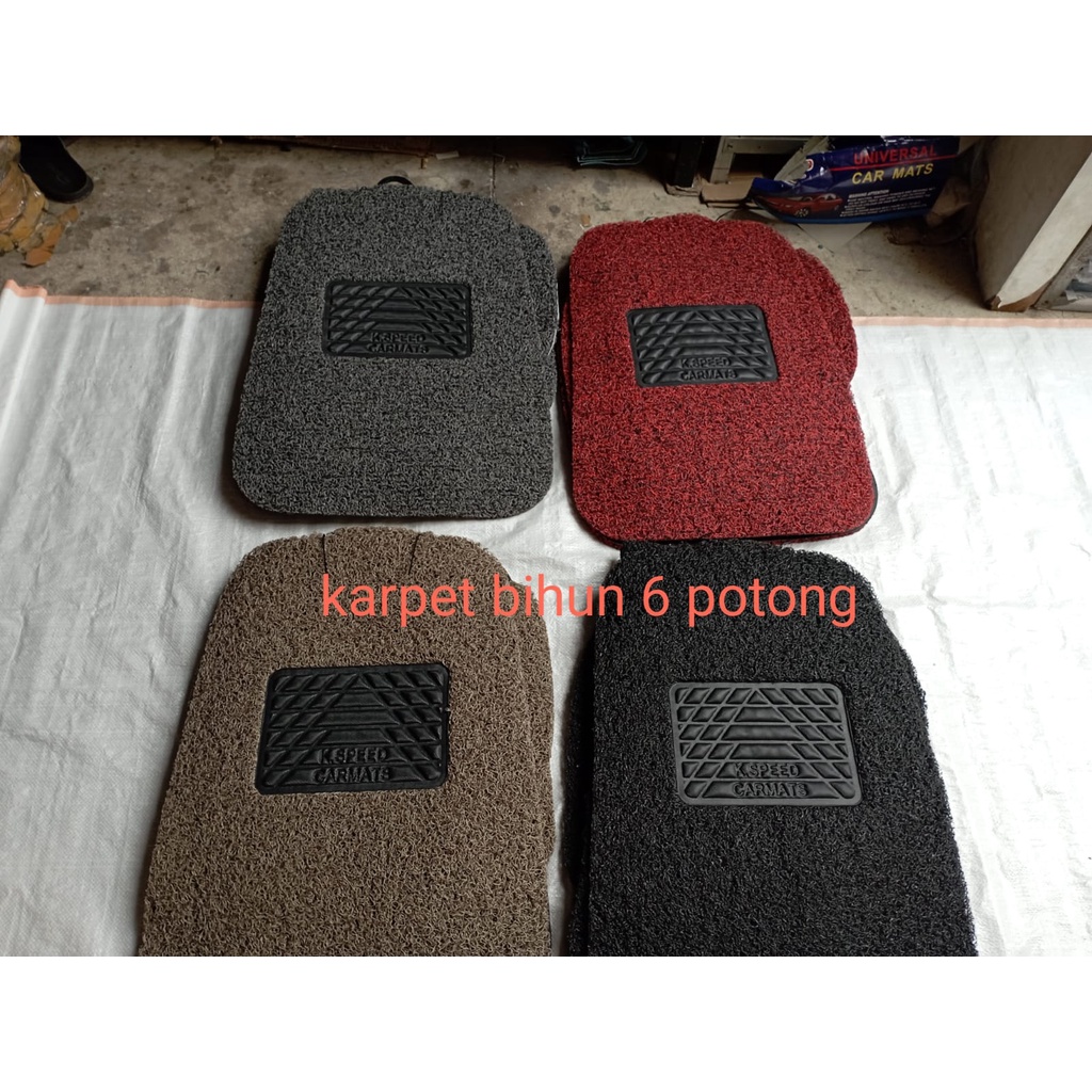 Karpet Bihun / Karpet Mie 3 Baris 4 Potong Mobil Karpet Bihun / Karpet Mie 3 Baris 6 Potong Mobil Karpet Karet Universal Serabut Karpet Mobil Premium Mie Bihun Potong Universal / Umum