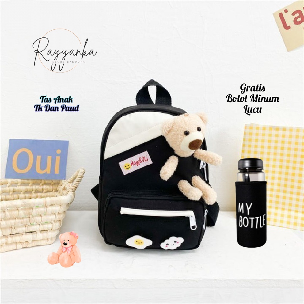 Tas Ransel Anak Model Boneka T33dy Gratis Botol Minum Lucu Untuk Tk Dan Paud