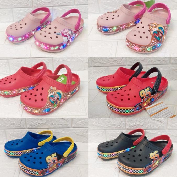 CROCS ANAK LED / SENDAL CROCS ANAK / CROCS SANDAL ANAK LAMPU ORIGINAL