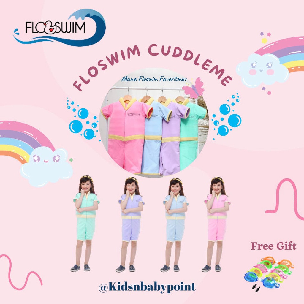 (BISA COD)FREE GIFT  Cuddleme Floswim  Goswim / Baju Renang Apung / Floating swimsuit