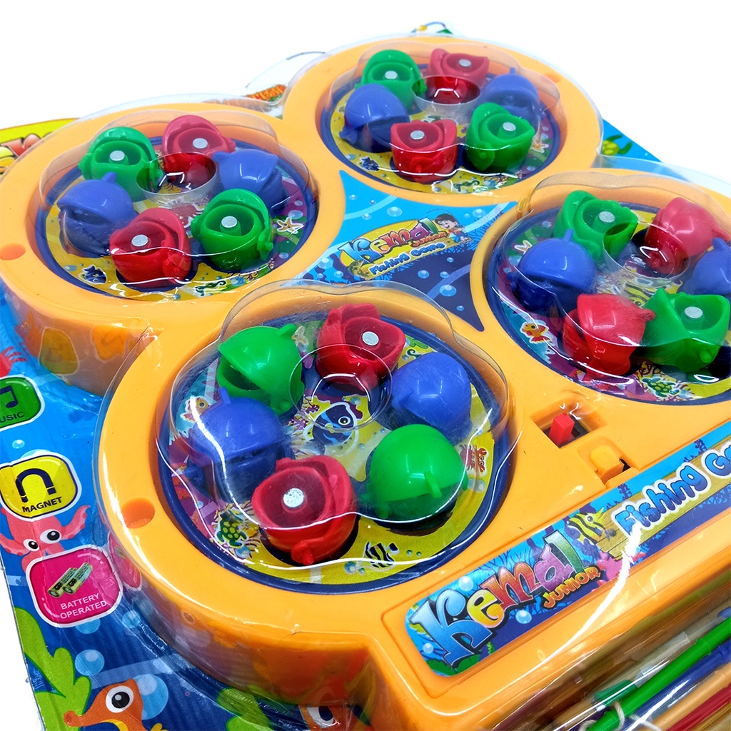 Pancing Ikan Magnet 4 Kolam Mainan Anak Fishing Games