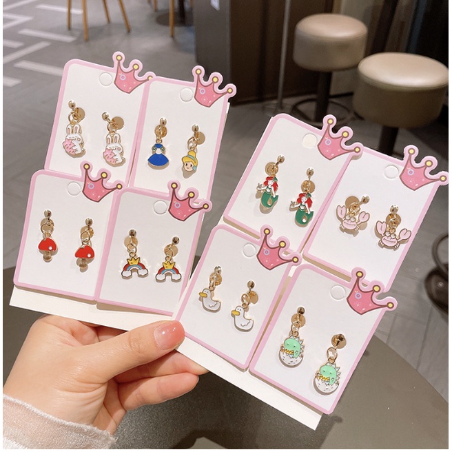 babyfit anting jepit anak perempuan import fashion anak telinga hiasan anting non tindik zx-0304